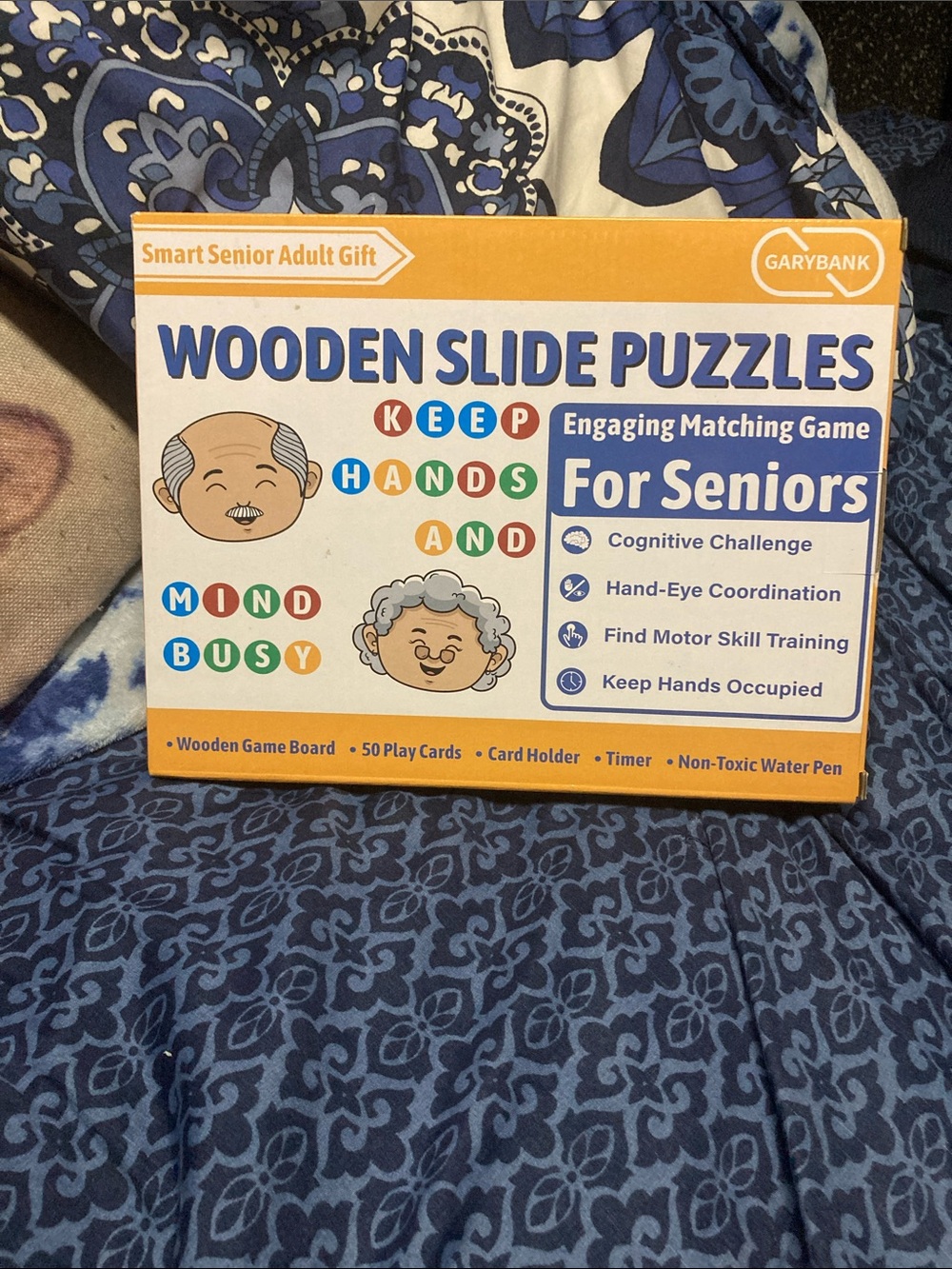 Garybank Wooden Slide Puzzles for Seniors - Yellow/White